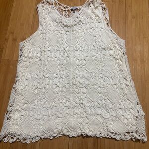 White knit top 2X